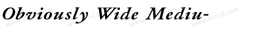Obviously Wide Mediu字体转换